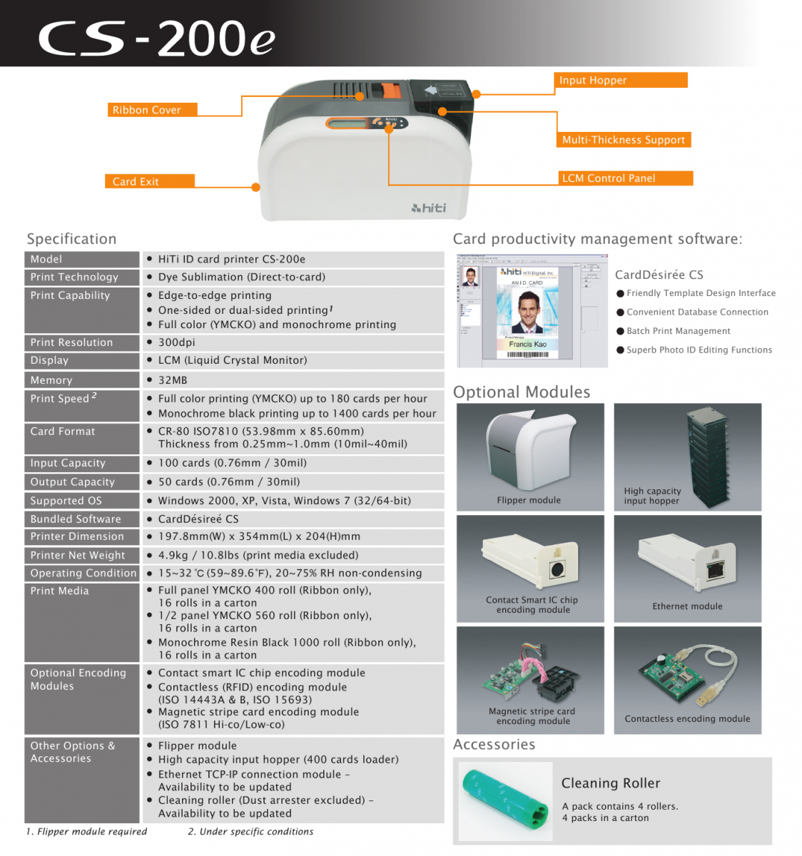 Máy in thẻ nhựa Hiti CS200e (in hai mặt)